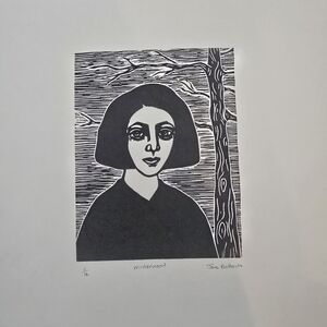 Untitled Black & White Winterwood Art Print by Jane Button Artist